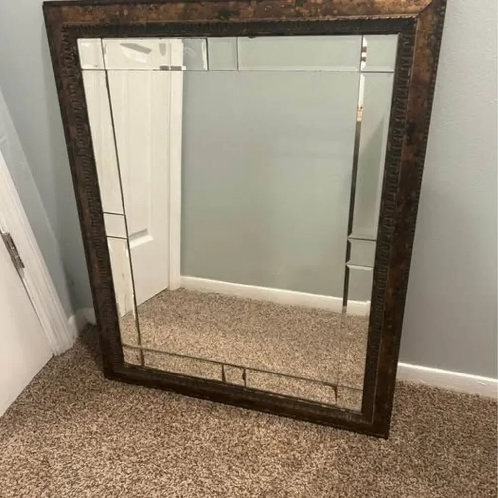 Vintage beveled mirror